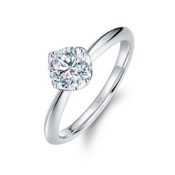 愛冕－白18K金鉆石戒指