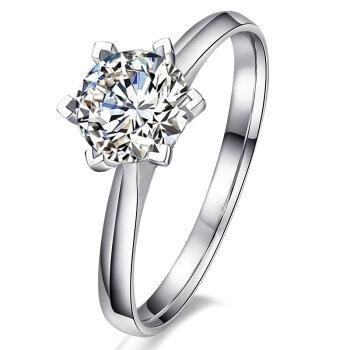 GIA裸鉆定制配白18K金戒托