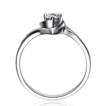 白18K金鑲嵌8分H色優白鉆石戒指