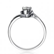 白18K金鑲嵌8分H色優白鉆石戒指